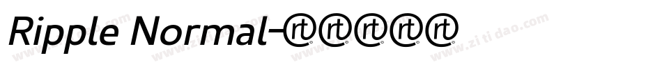 Ripple Normal字体转换